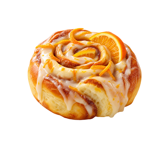 Midwestern orange rolls sticker illustration