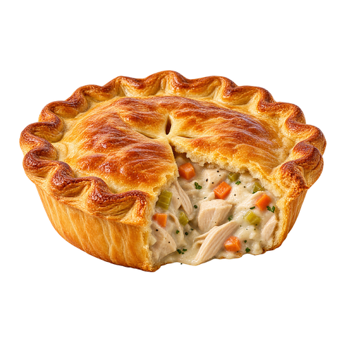 Moravian chicken pie sticker illustration