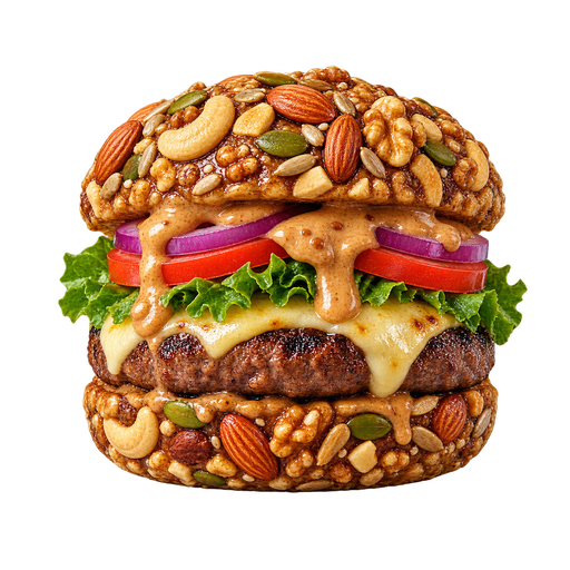 Nutburger sticker illustration