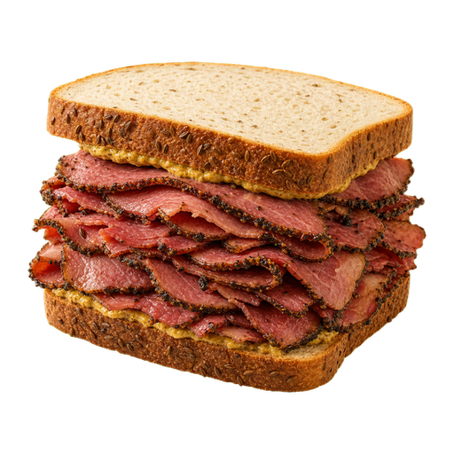 Pastrami on Rye sticker illustration
