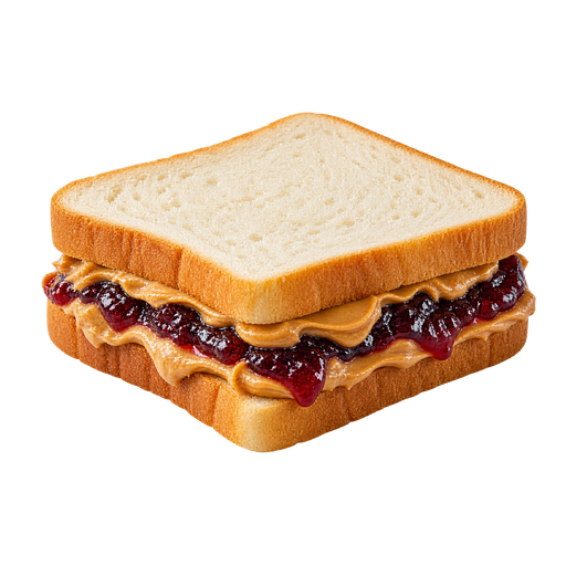 Peanut Butter and Jelly Sandwich sticker illustration