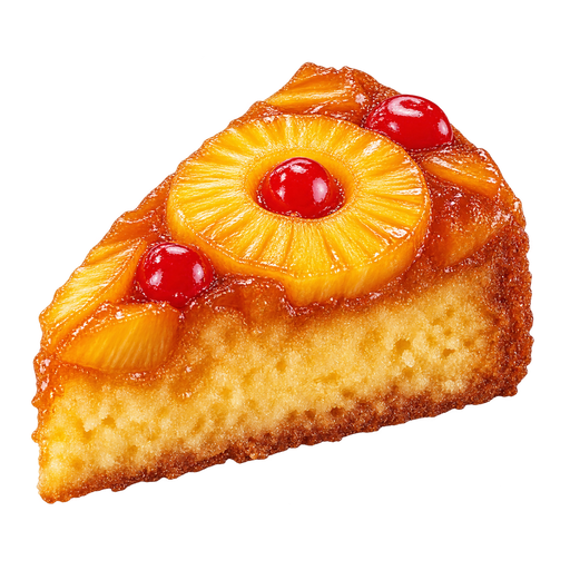 Pineapple upside down cake sticker illustration