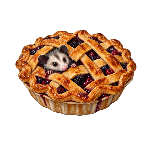 Possum Pie sticker illustration