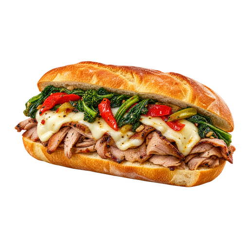 Roast Pork Sandwich sticker illustration