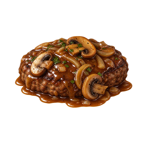 Salisbury Steak sticker illustration