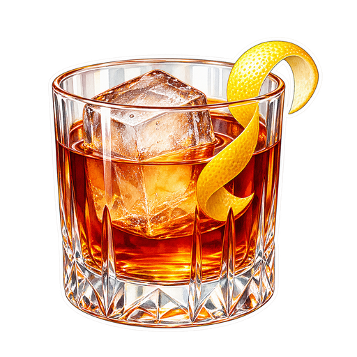 Sazerac sticker illustration