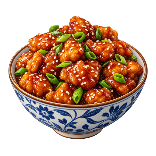 Sesame Chicken sticker illustration