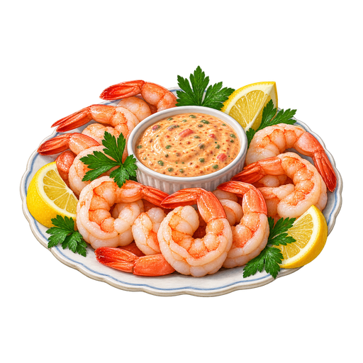 Shrimp Remoulade sticker illustration