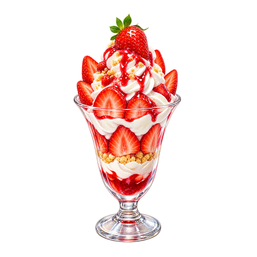 Strawberry Delight sticker illustration