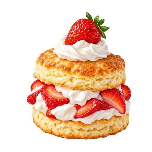 Strawberry shortcake sticker illustration
