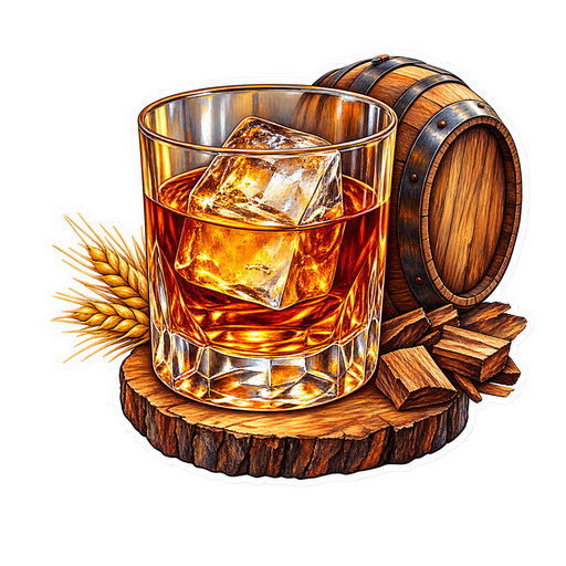 Tennessee Whiskey sticker illustration