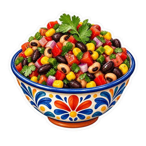 Texas Caviar sticker illustration