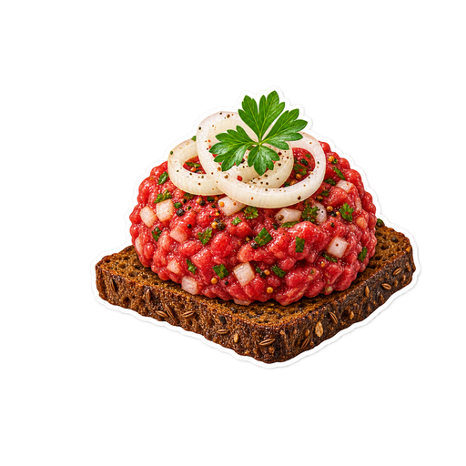 Tiger meat sticker illustration