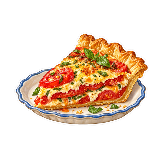 Tomato Pie sticker illustration