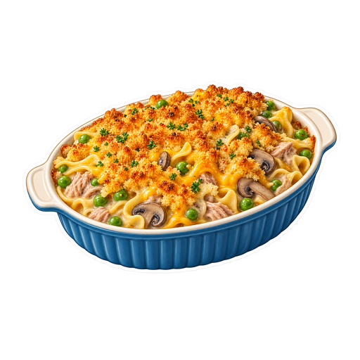 Tuna Casserole sticker illustration