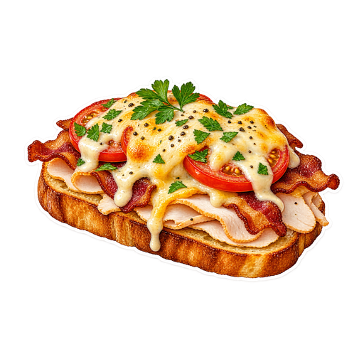 Turkey Devonshire Sandwich sticker illustration