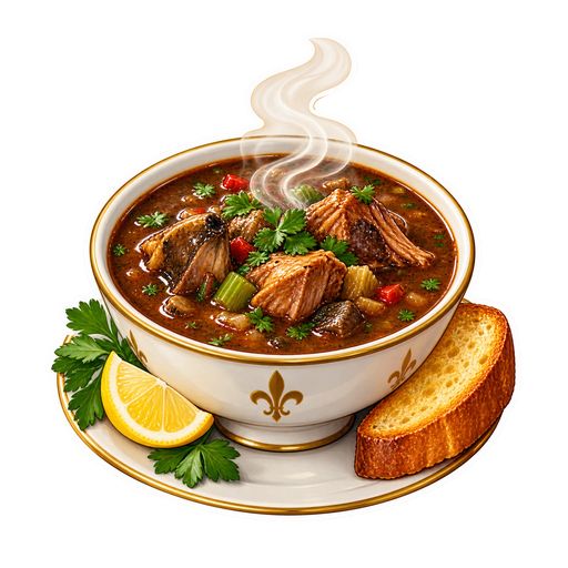 Turtle soup sticker illustration