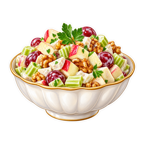 Waldorf Salad sticker illustration
