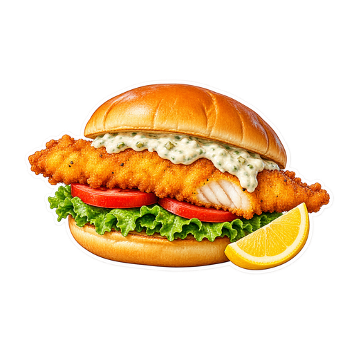 Walleye Sandwich sticker illustration