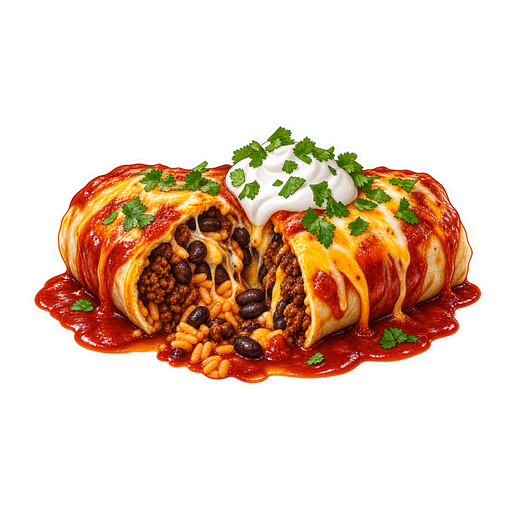 Wet Burrito sticker illustration