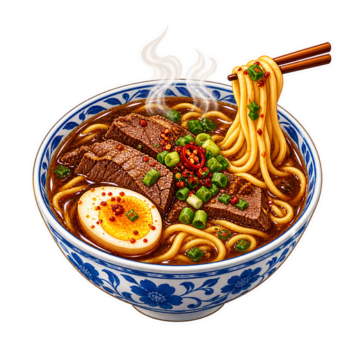 Yaka Mein sticker illustration