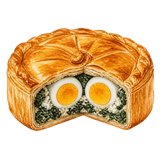 Torta Pascualina sticker illustration
