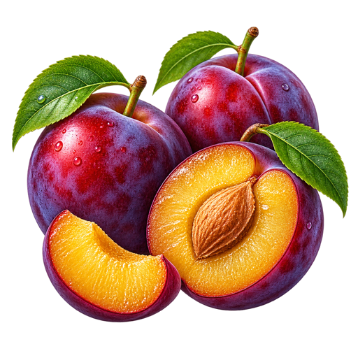The Vale of Clwyd Denbigh Plum sticker illustration