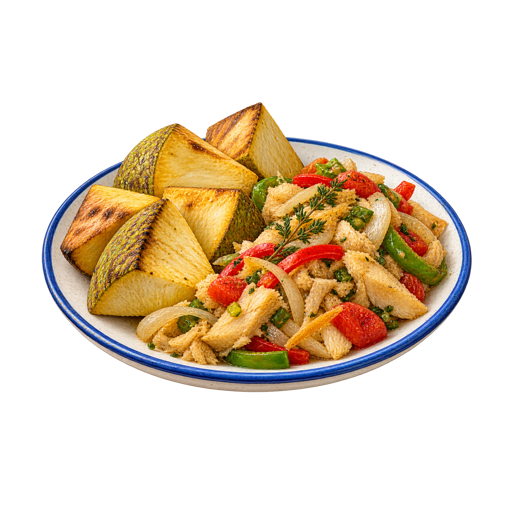 Breadfruit and Saltfish sticker illustration