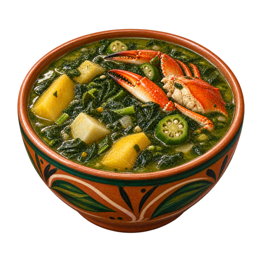 Vincentian Callaloo Soup sticker illustration