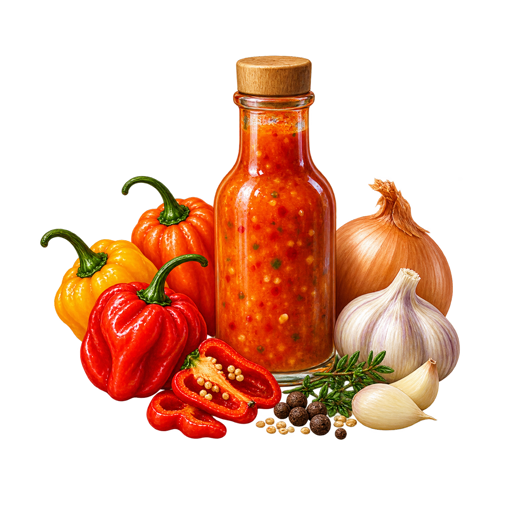 Vincentian Pepper Sauce sticker illustration