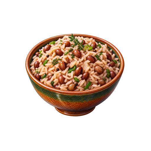 Vincentian Rice and Peas sticker illustration