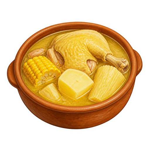 Hervido de Gallina sticker illustration