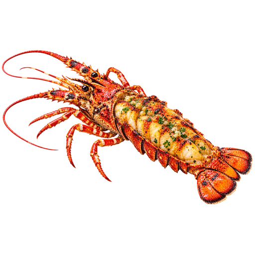 Anegada Lobster sticker illustration