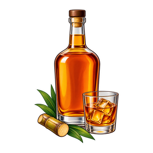 Cruzan Rum sticker illustration