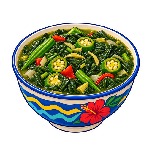 Crucian Kallaloo sticker illustration
