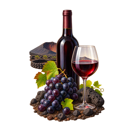 Chã das Caldeiras Wine sticker illustration