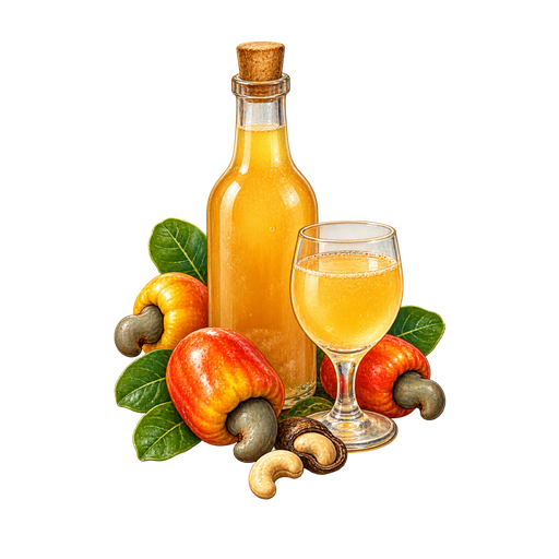 Vinho de Caju sticker illustration