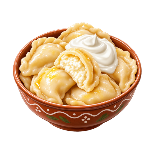 Curd Dumplings sticker illustration