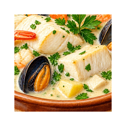 Belgian Fish Soup sticker illustration