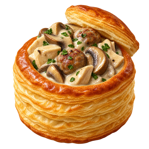 Belgian Vol-au-Vent sticker illustration