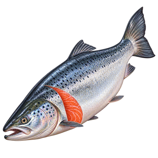 West Wales Coracle Caught Salmon sticker illustration