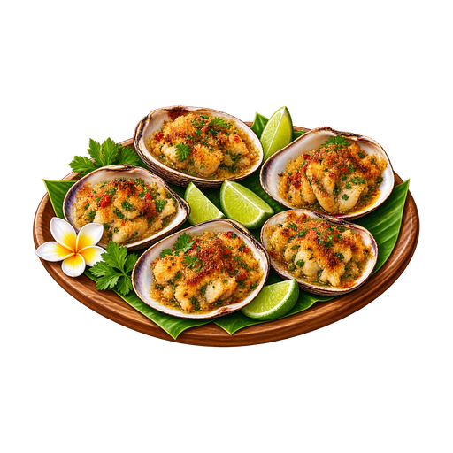 Stuffed Clams sticker illustration