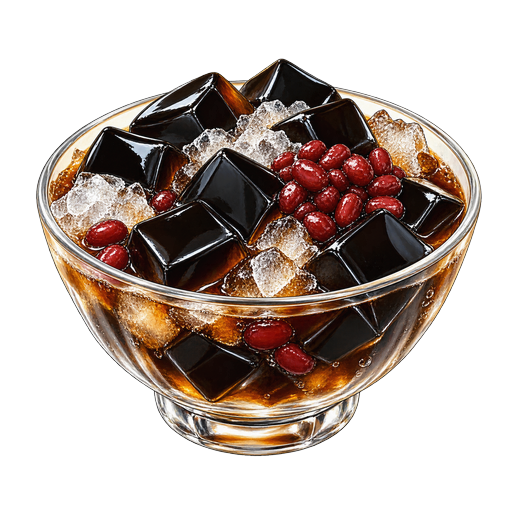 Grass Jelly sticker illustration