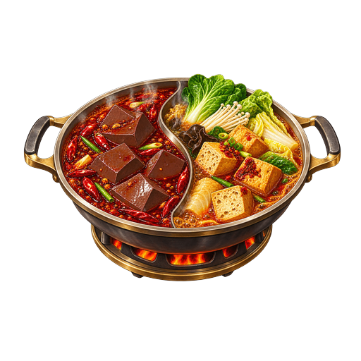 Duck Blood Hotpot sticker illustration
