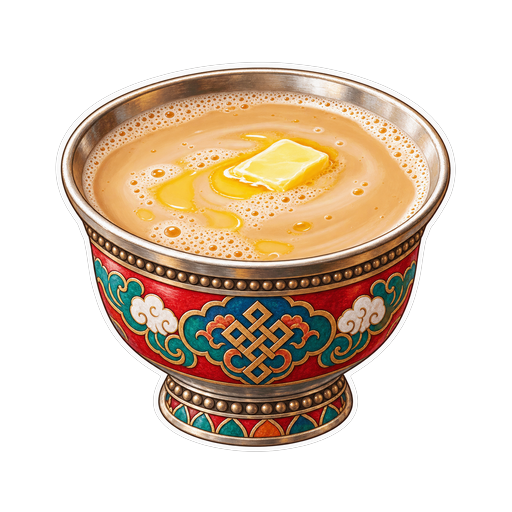 Yak Butter Tea sticker illustration