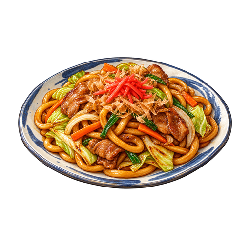 Yaki Udon sticker illustration
