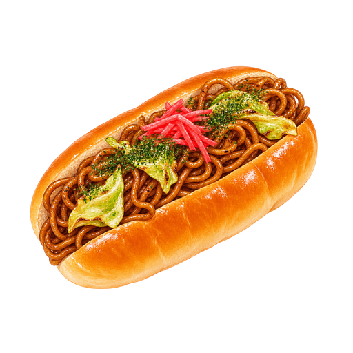 Yakisoba pan sticker illustration