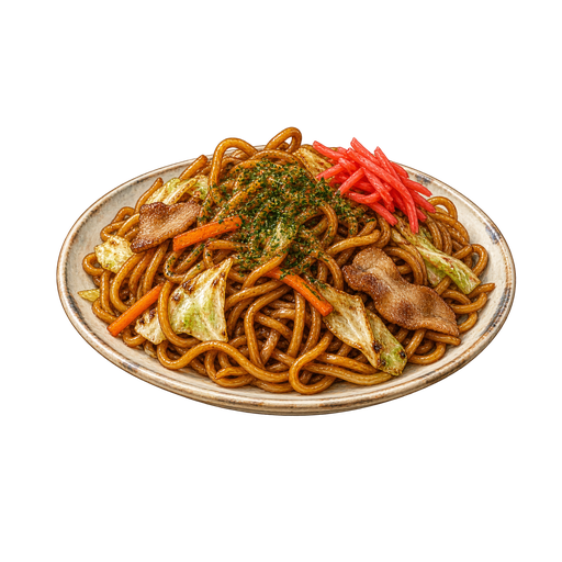 Yakisoba sticker illustration