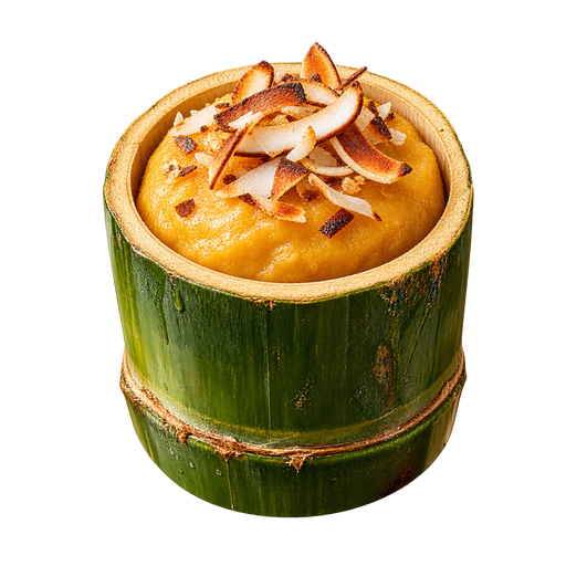 Yam Pudding in Bamboo sticker illustration