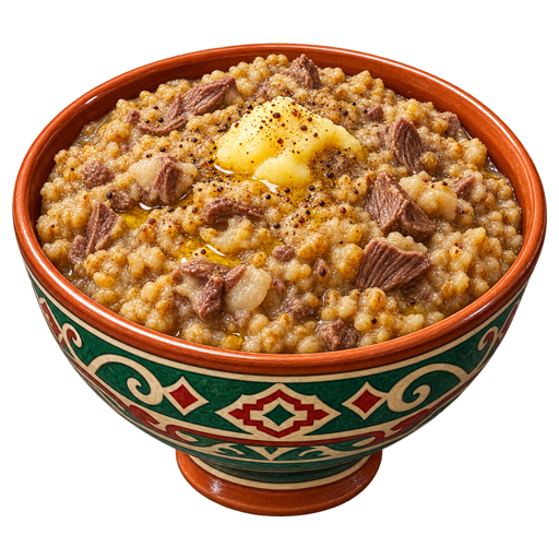 Cracked Wheat with Mutton sticker illustration